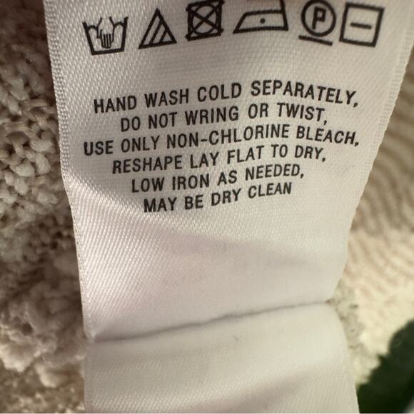 Anthropologie Akemi + Kin Cream Gray White Ribbon Embellished Knit Sweater Top - Picture 13 of 14